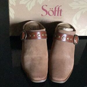 New Söfft Corey belted leather clog brown 37